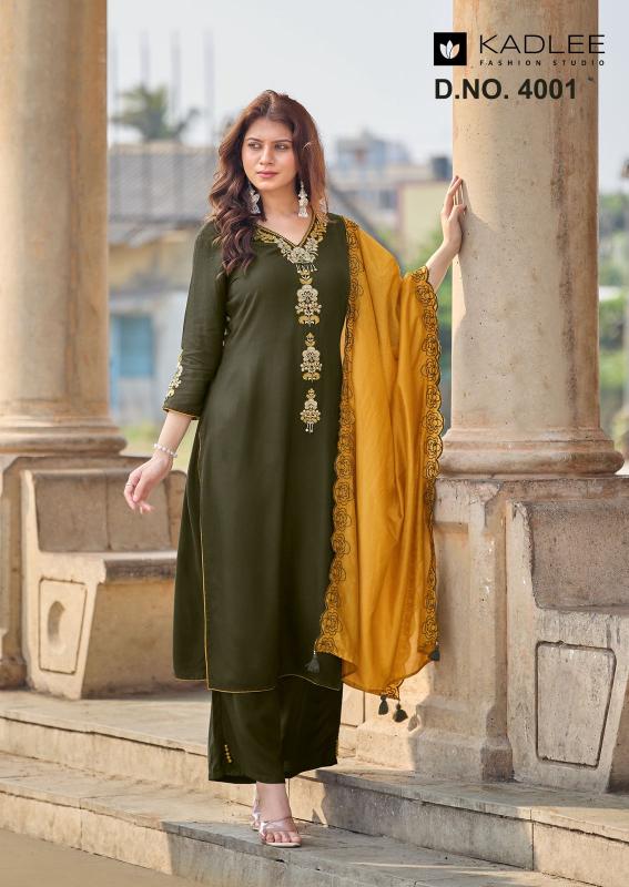 Kadlee sangini 3pcs best designer kurtis mumbai wholesale
